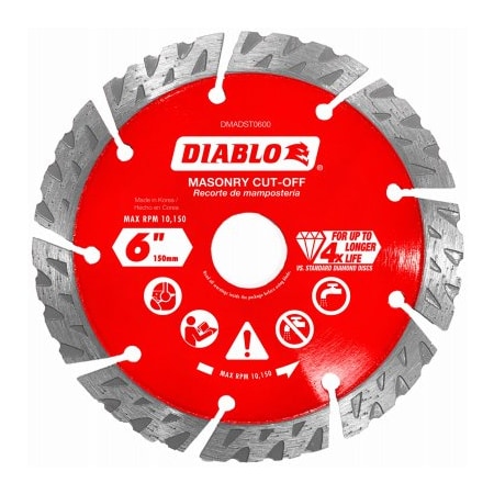 Diablo 6'' Dia Seg Turbo Blade DMADST0600